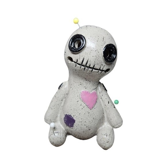 Voodoo Pin Doll Original Incense Cone Burner Holder Smokes from Eyes Cursed Rag - Picture 2 of 12